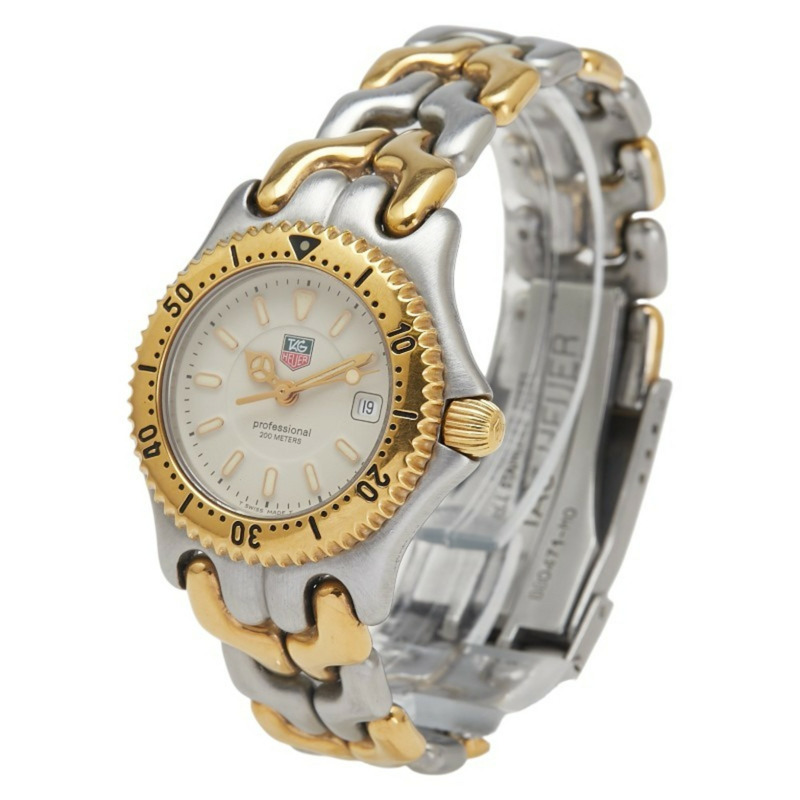 泰格豪雅 Professional 腕錶 WG1321-2 石英 米色錶盤 不銹鋼鍍層 女士腕錶 HEUER-1