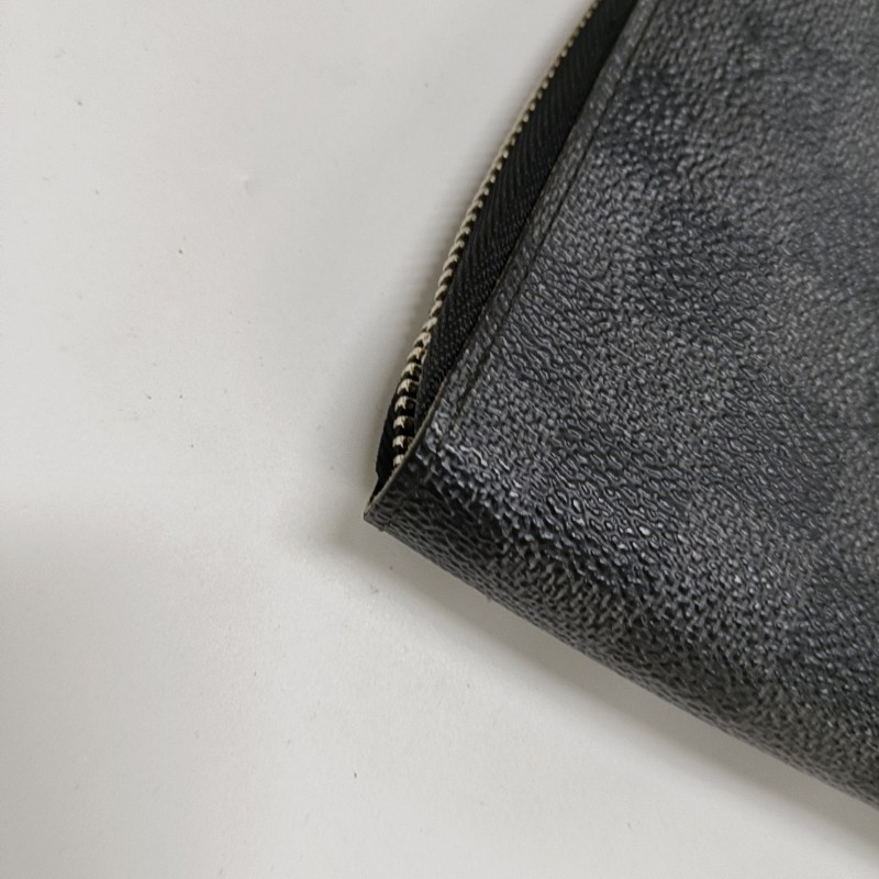 LOUIS VUITTON 灰色塗層帆布棋盤格錢包 銀色五金-11
