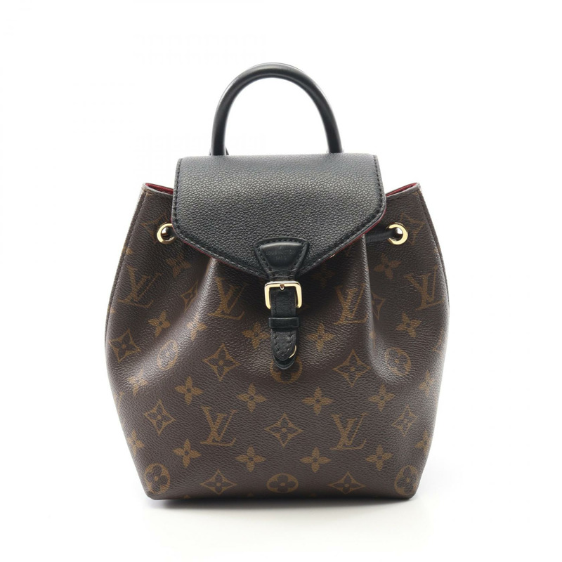 LOUIS VUITTON Montsouris NM BB Rucksack 背包 M45516 Monogram Noir 二手女款-0