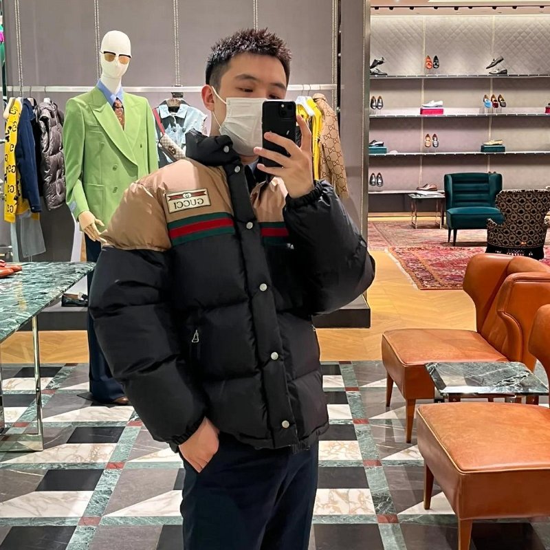 GUCCI 綠紅線條 羽絨外套 現貨 S ~ XL 原價 95000-5