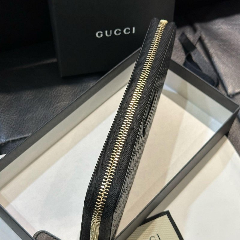 💎Han's house精品服飾💎GUCCI 古馳 老花 真皮 拉鍊 長夾 449391-4