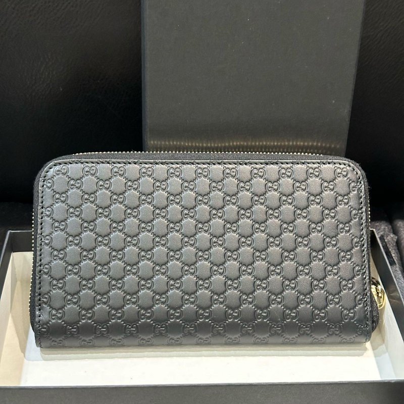 💎Han's house精品服飾💎GUCCI 古馳 老花 真皮 拉鍊 長夾 449391-5