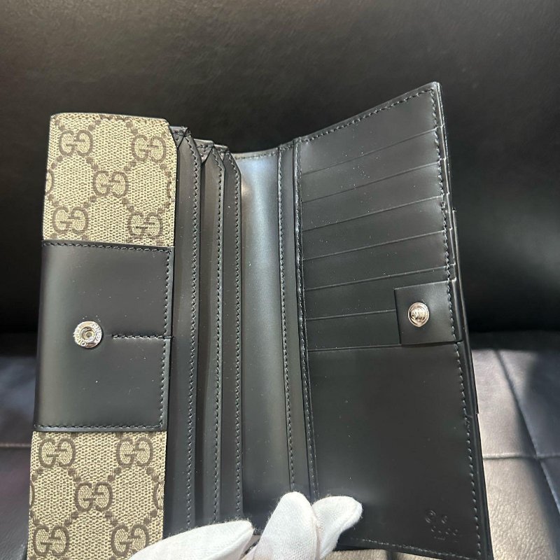 💎Han's house精品服飾💎GUCCI 古馳 老花 真皮 長夾 779878-2