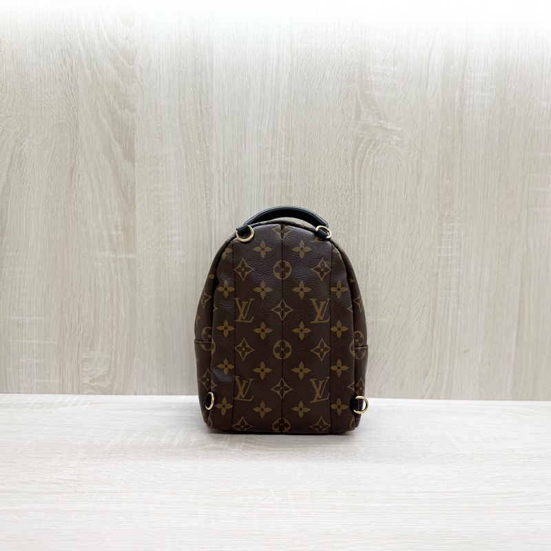 LV原花拼黑色皮革Palm Springs Mini小書包M44873-1