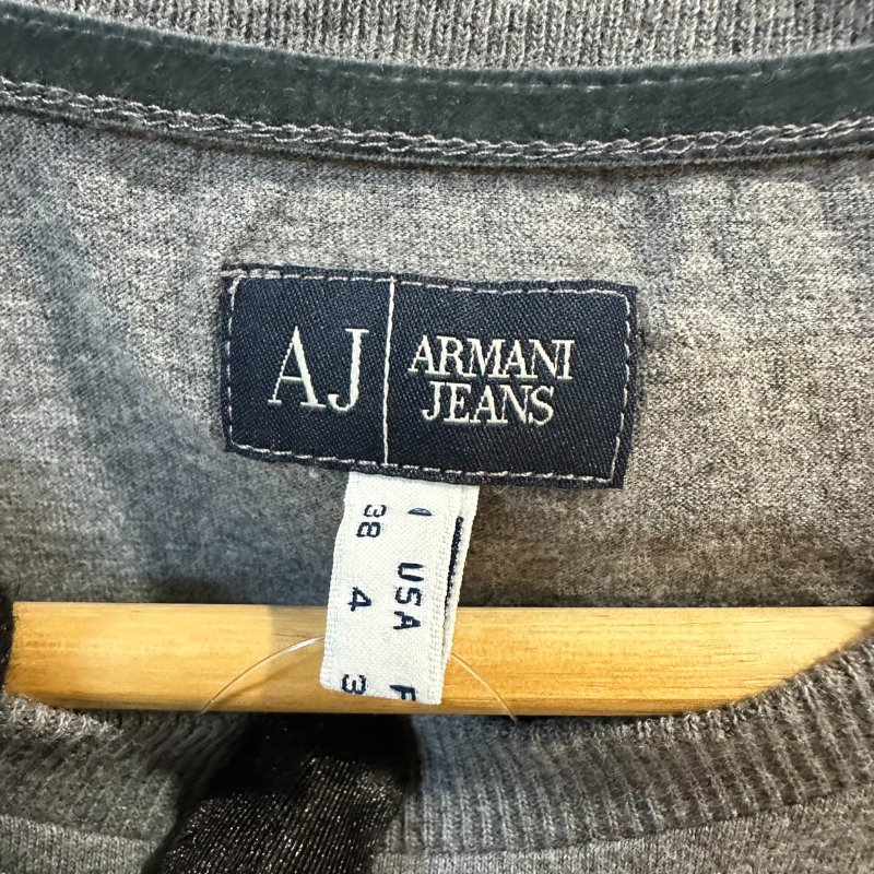 【美收精品】ARMANI 灰黑色長袖上衣 4-211【隔月月中將轉賣至日本 上架期限30天】-5