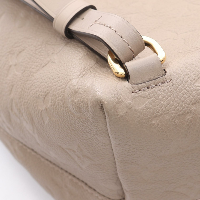 路易威登 Montsouris 小號背包 M45410 Monogram empreinte 皮革 米色二手-6