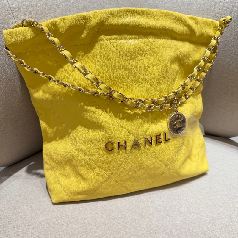 Chanel黃色22 bag small-0
