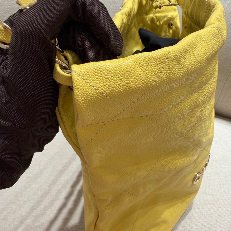 Chanel黃色22 bag small-3