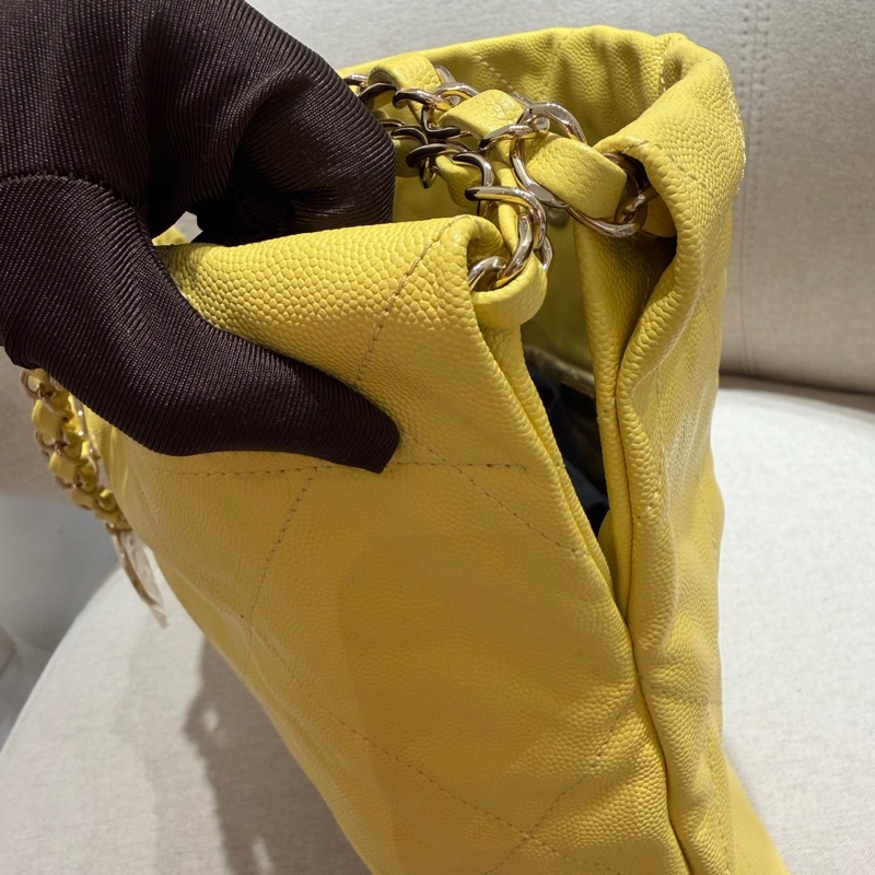Chanel黃色22 bag small-12