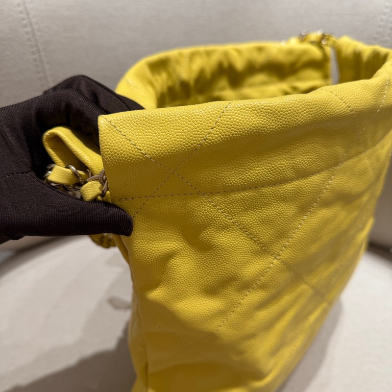 Chanel黃色22 bag small-13