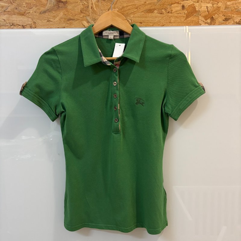 【美收精品】BURBERRY 綠色polo衫 4-216【隔月月中將轉賣至日本 上架期限30天】-0
