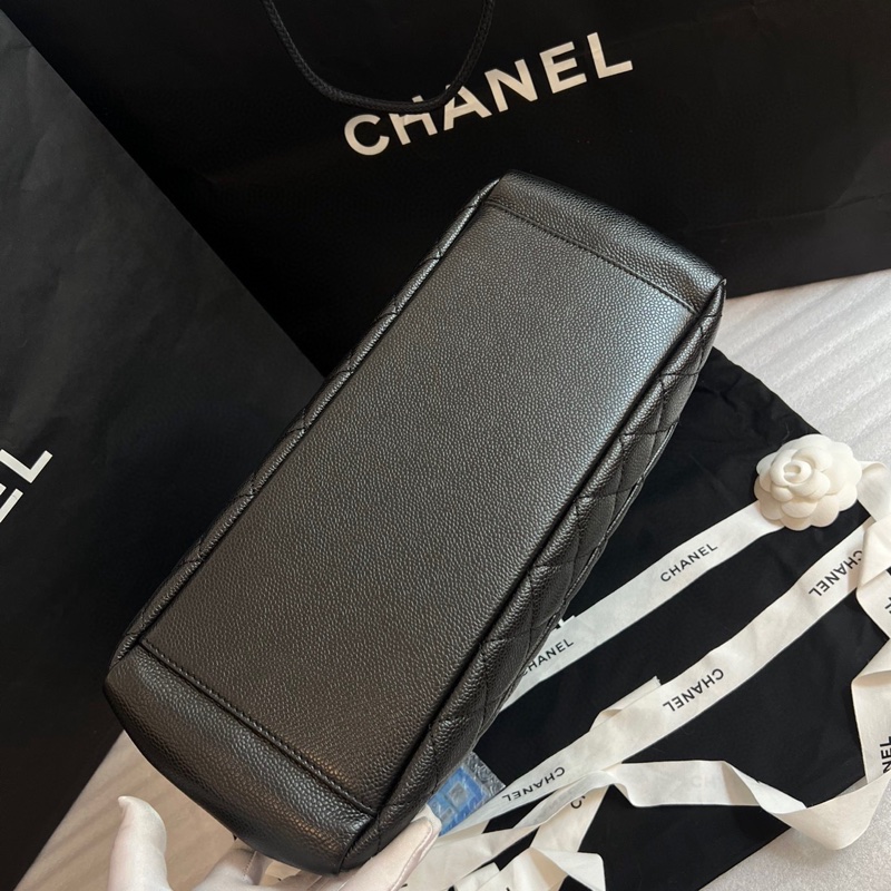 Chanel  gst 黑金 荔枝紋皮 19鐳射 附件塵袋-3