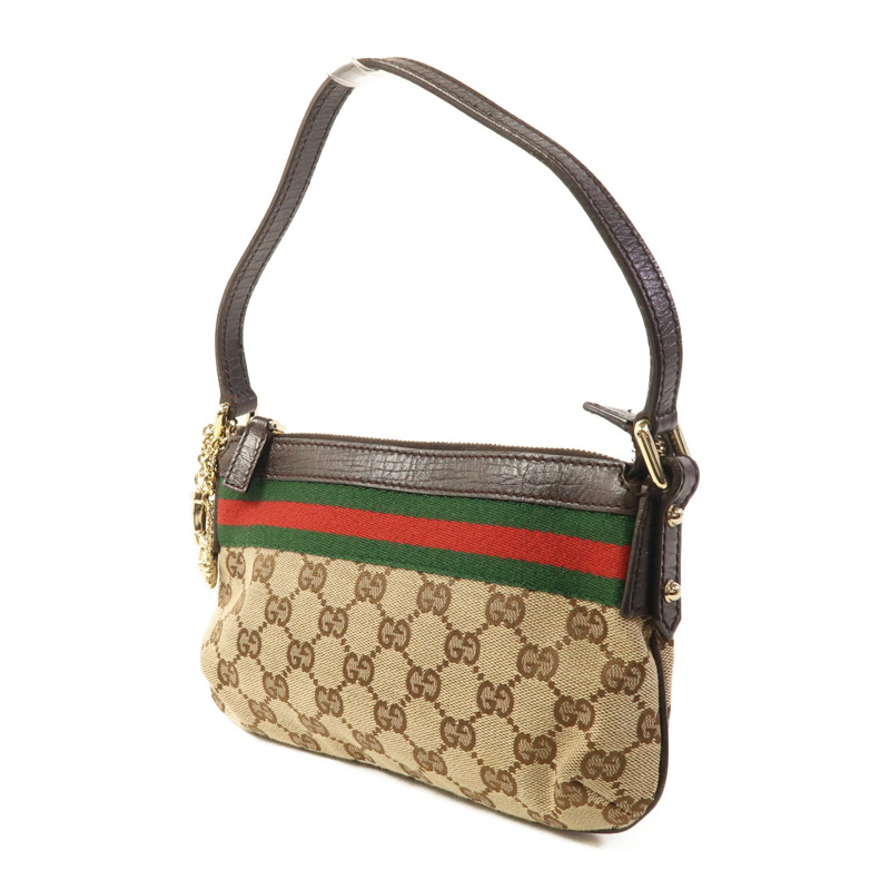 GUCCI 帆布Shoulder Bag金扣肩背袋-2