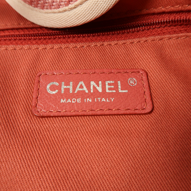 CHANEL Straw Deavuille Tote銀扣手挽肩背兩用袋-5