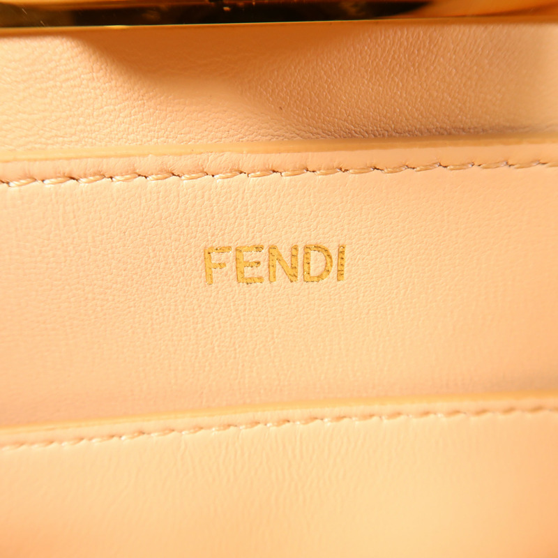 FENDI 牛皮皮革Peekaboo I See U Medium金扣手挽肩背兩用袋-4