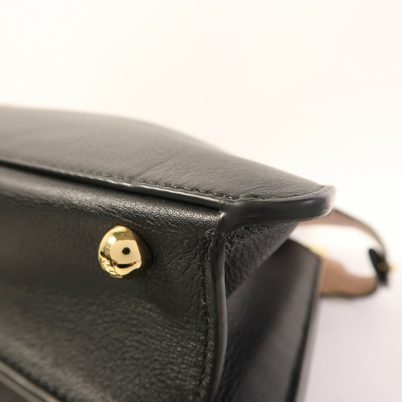 FENDI 牛皮皮革Peekaboo I See U Medium金扣手挽肩背兩用袋-11