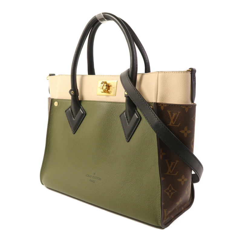 LOUIS VUITTON 牛皮皮革On My Side MM金扣手挽肩背兩用袋-2