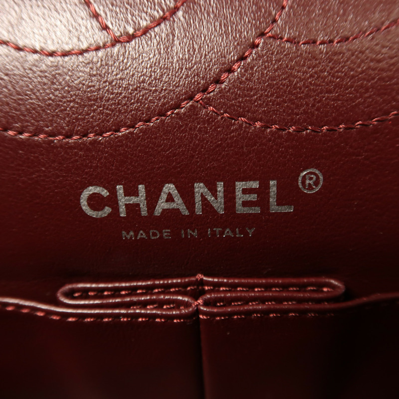 CHANEL 牛皮皮革2.55銀扣鏈帶肩背袋-5