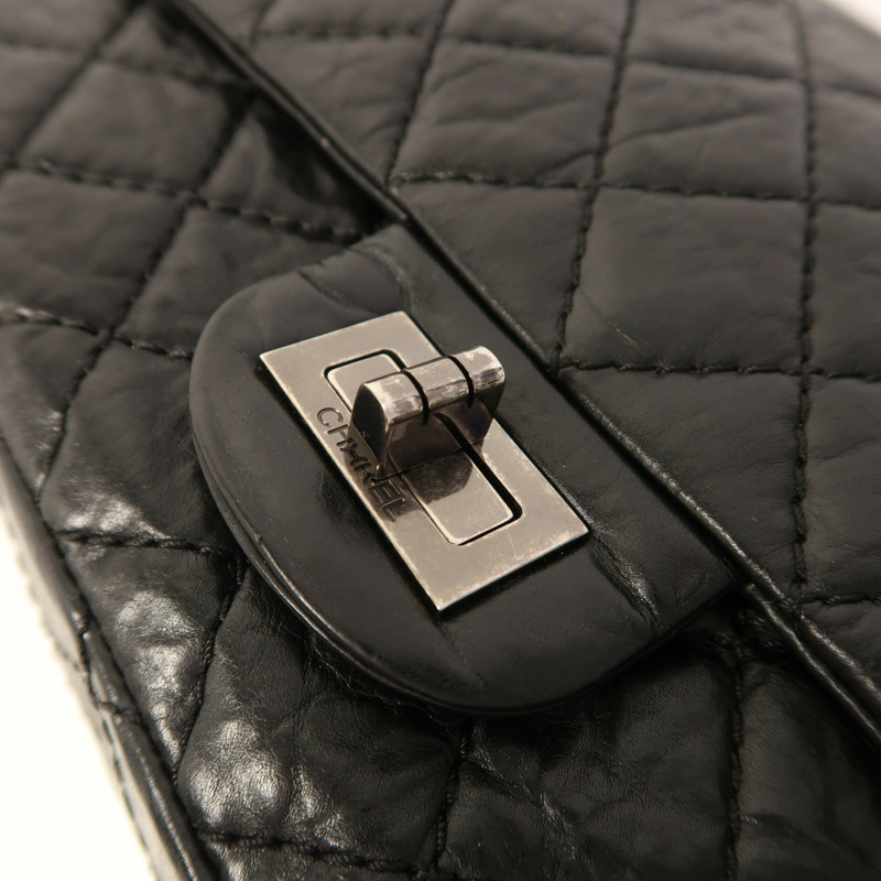 CHANEL 牛皮皮革2.55銀扣鏈帶肩背袋-8