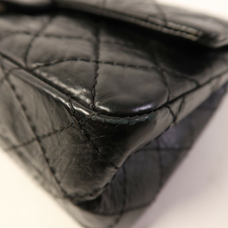 CHANEL 牛皮皮革2.55銀扣鏈帶肩背袋-9