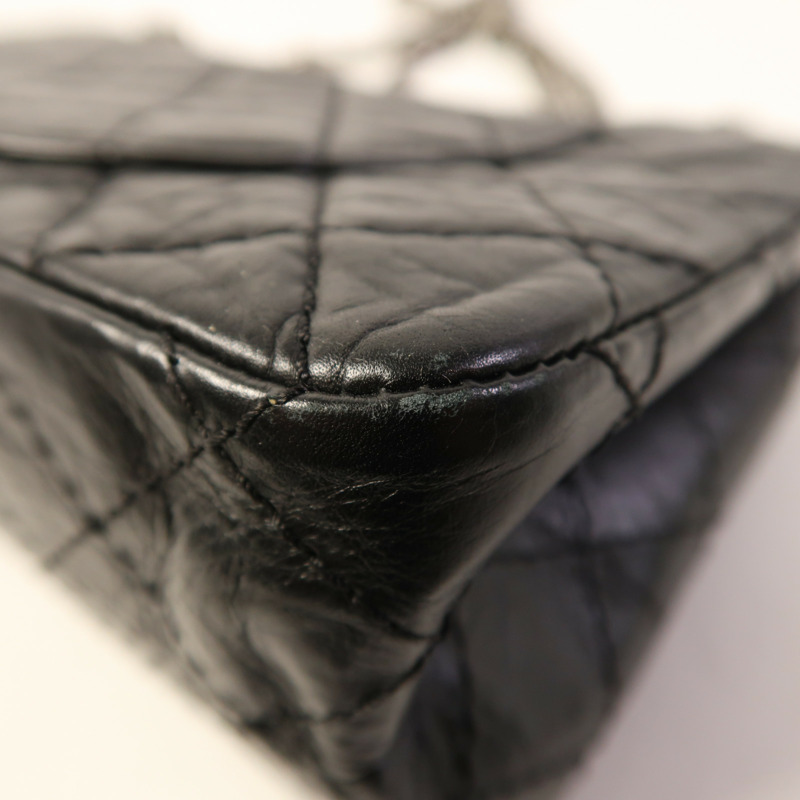 CHANEL 牛皮皮革2.55銀扣鏈帶肩背袋-11