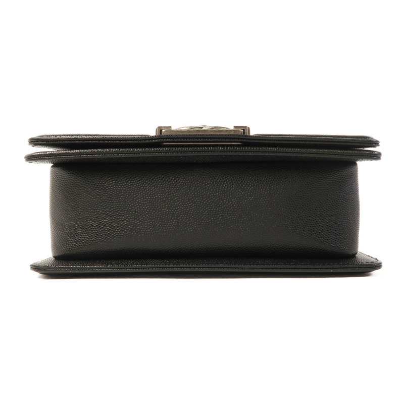 CHANEL 牛皮皮革Boy 20銀扣鏈帶肩背袋-3