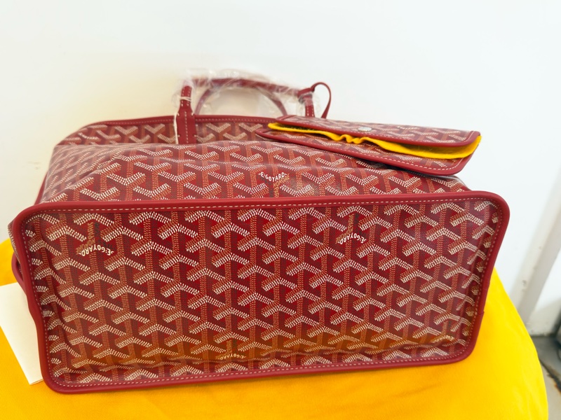 全新GOYARD紅色內全皮雙面購物托特包PM中號-3