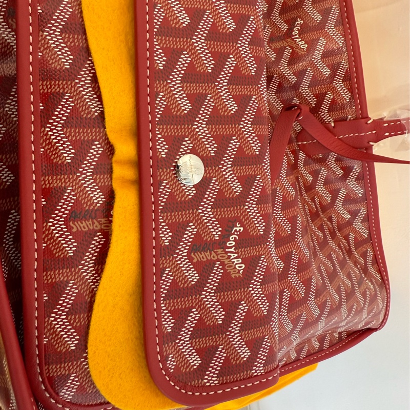 全新GOYARD紅色內全皮雙面購物托特包PM中號-4