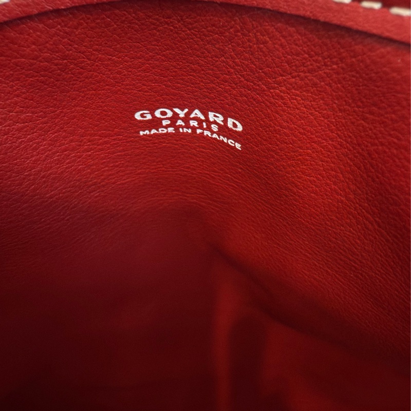 全新GOYARD紅色內全皮雙面購物托特包PM中號-7