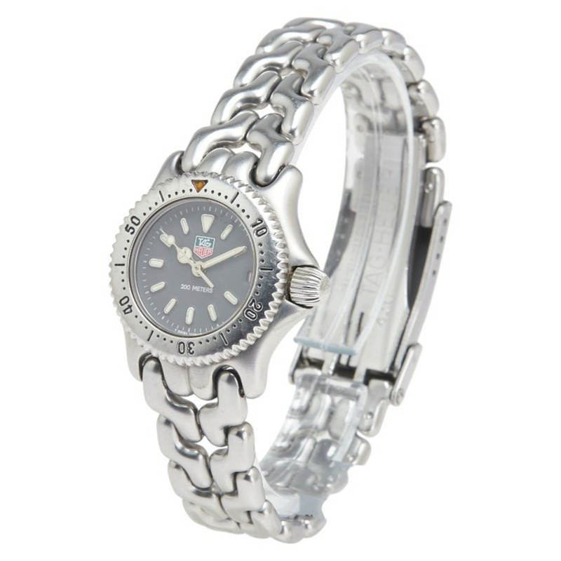 泰格豪雅 Professional 手錶 S99.208M 石英 黑色錶盤 不鏽鋼 女士腕錶 HEUER-1