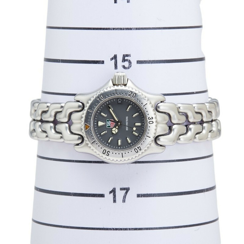 泰格豪雅 Professional 手錶 S99.208M 石英 黑色錶盤 不鏽鋼 女士腕錶 HEUER-6