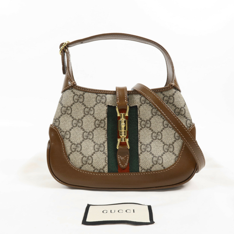 GUCCI 塗層帆布Jackie 1961 Mini Bag金扣手挽肩背兩用袋-9