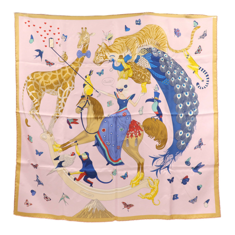HERMES 絲質Scarf 90x90絲巾-0