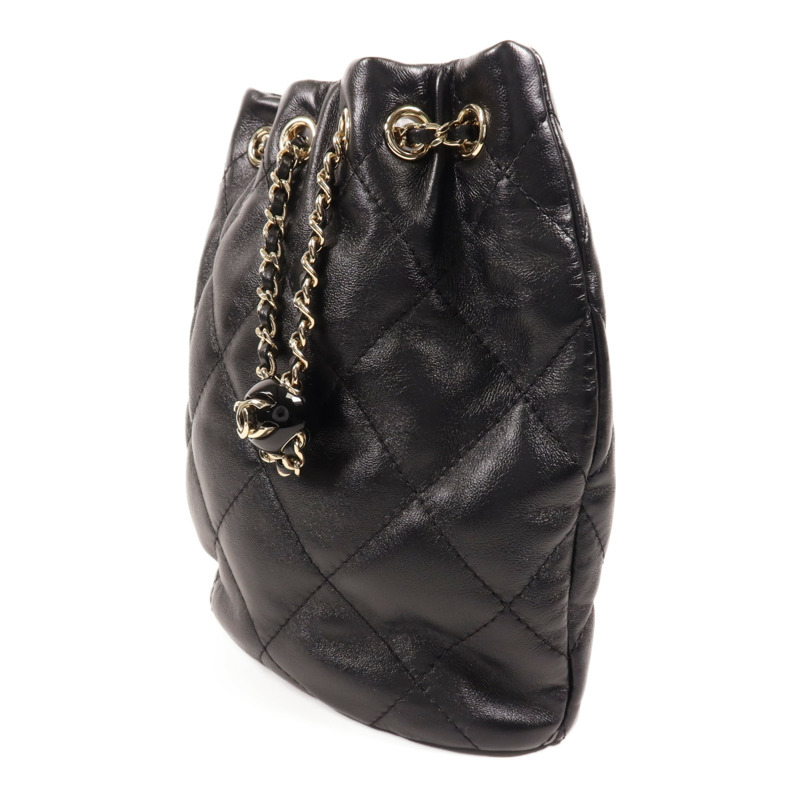 CHANEL 牛皮皮革Rucksack金扣背包-2