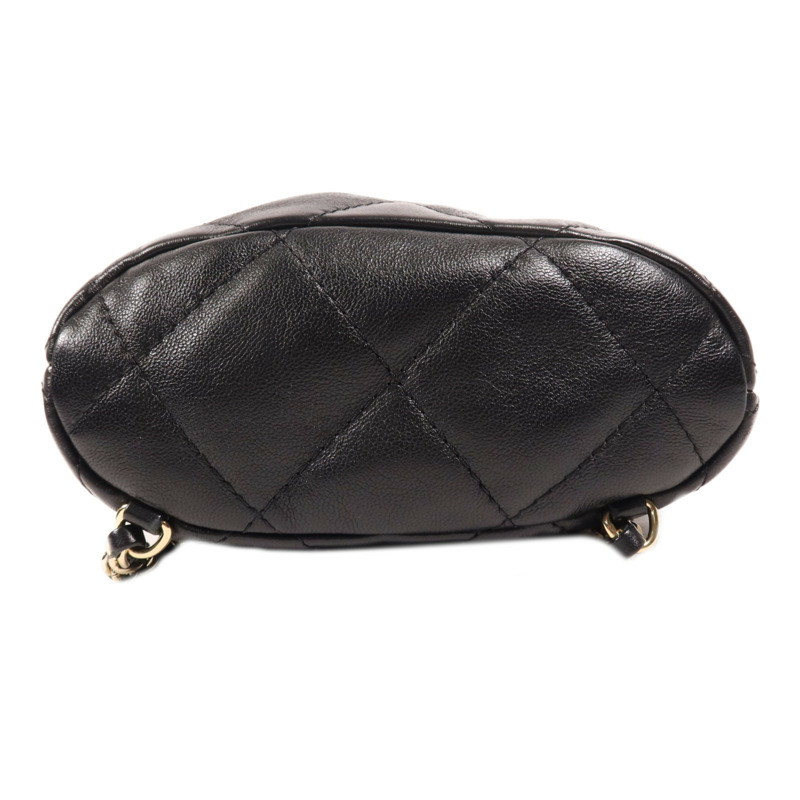 CHANEL 牛皮皮革Rucksack金扣背包-3