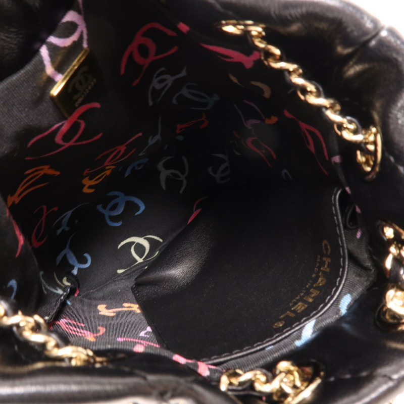 CHANEL 牛皮皮革Rucksack金扣背包-4