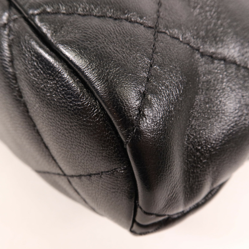 CHANEL 牛皮皮革Rucksack金扣背包-10