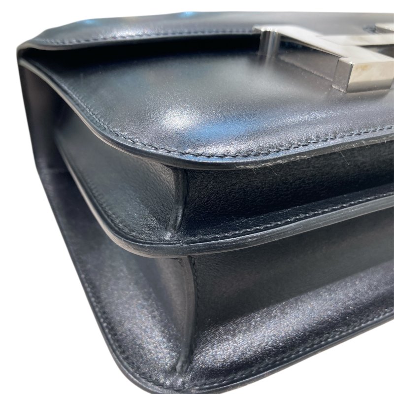 HERMES 愛馬仕 CONSTANCE 24 康康包 BOX皮 黑色 銀扣-5