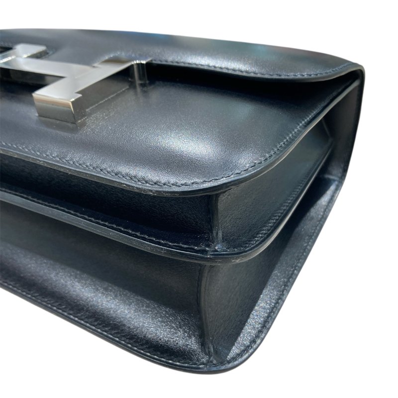 HERMES 愛馬仕 CONSTANCE 24 康康包 BOX皮 黑色 銀扣-6