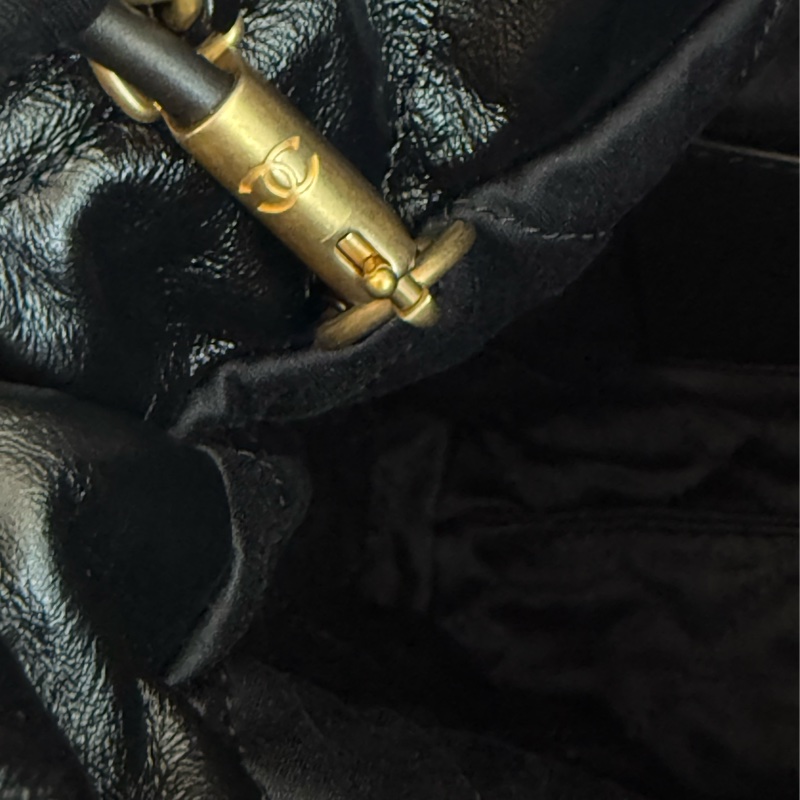 全新CHANEL黑色金字mini 22Bag斜背包流浪包AS3980-8