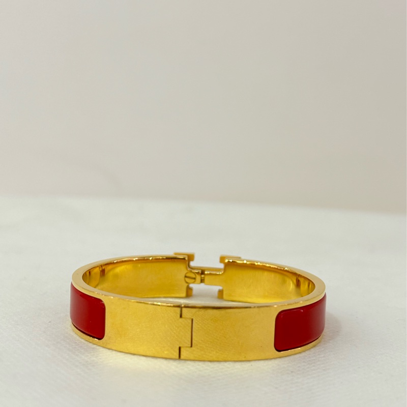 HERMES紅金Clic手環#M-2