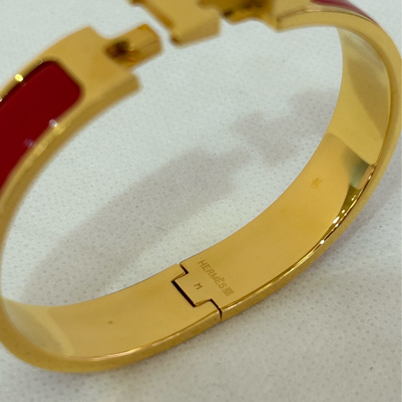 HERMES紅金Clic手環#M-5