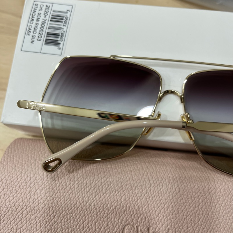 Chloe 六角金屬細框漸層色墨鏡-62*12-1