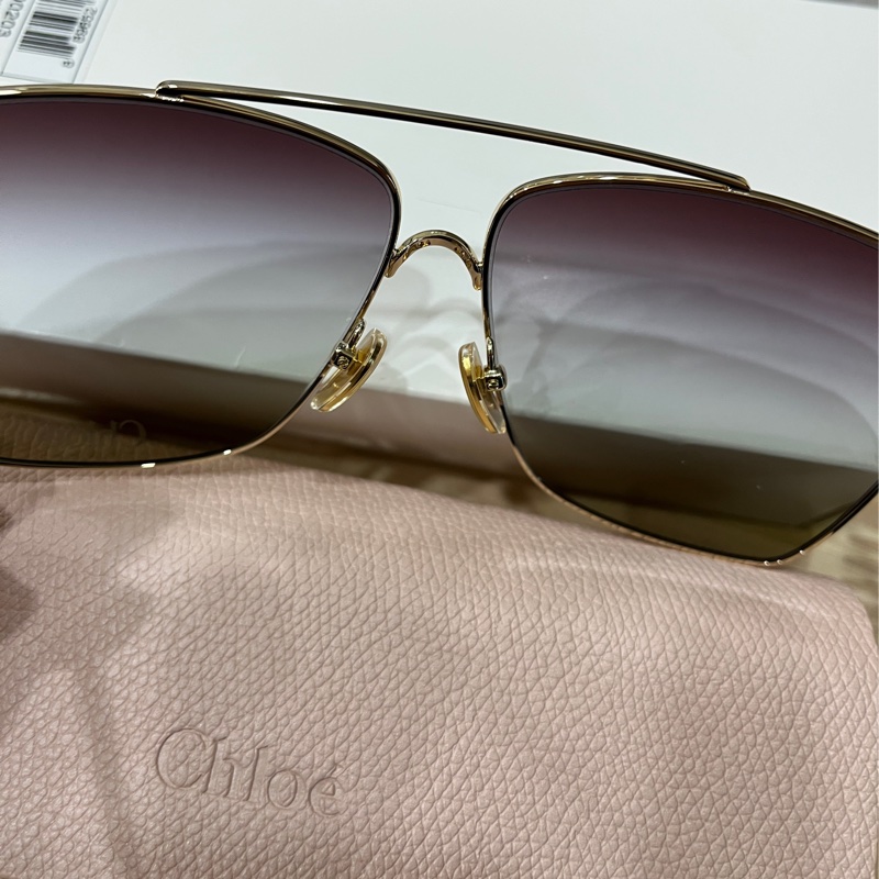 Chloe 六角金屬細框漸層色墨鏡-62*12-2