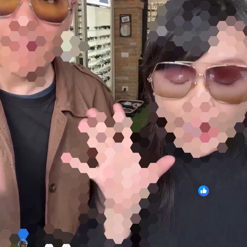 Chloe 六角金屬細框漸層色墨鏡-62*12-4