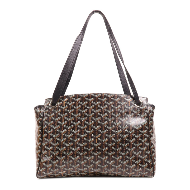 GOYARD 塗層帆布Rouette Souple PM銀扣肩背袋-0
