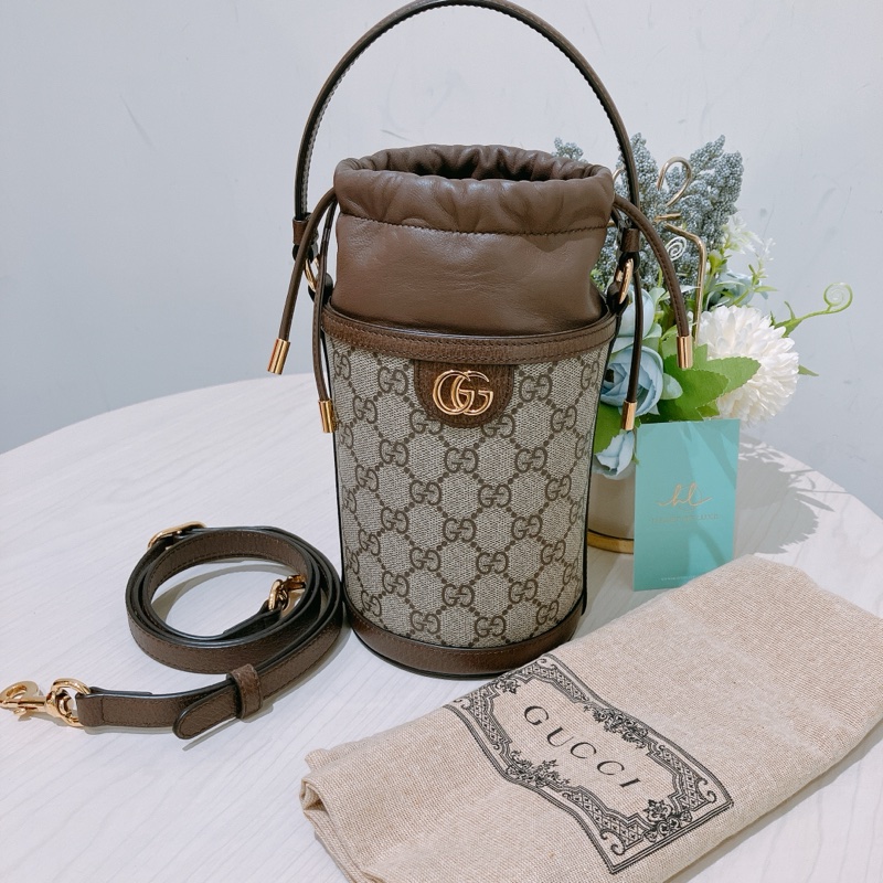 TK1843 GUCCI 古馳經典花紋迷你水桶包包OPHIDIA MINI BUCKET BAG CANVAS-10