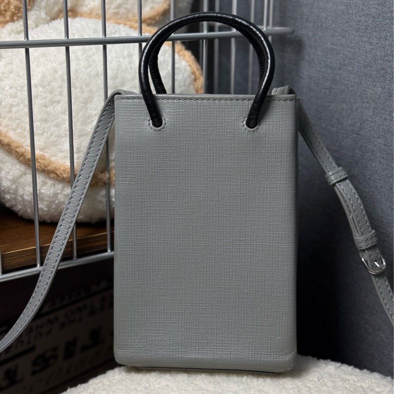 Balencia 巴黎世家 手機包灰色-1