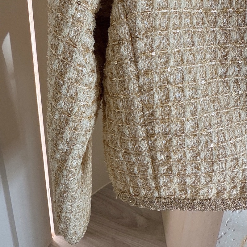 Miu Miu 鵝黃色毛呢短版外套 38碼-6