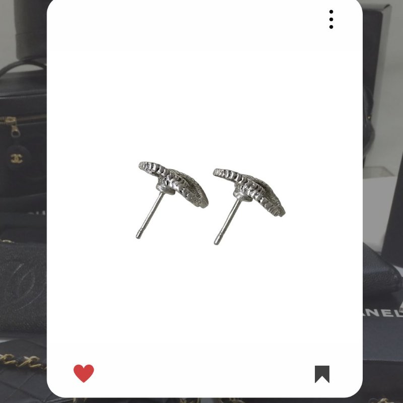 🛍️💖10 月新品上架 🔥 ✨超美新到 !香奈兒 Chanel 銀色 CC LOGO 耳環 🔥 香奈兒熱賣款 香奈兒耳環 CHANEL EARRING-3